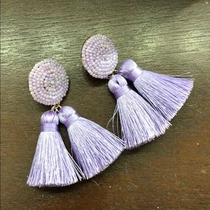 Baublebar Lilac tassel earrings